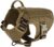 ICEFANG Tactical Dog Harness,2X Metal Buckle,Working Dog MOLLE Vest with Handle,No Pulling Front Leash Clip,Hook and Loop Panel for ID Patch (L (Chest 28″-35″), Coyote Brown)