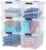 IRIS USA 37.9L (40 US QT) Stackable Plastic Storage Bins with Lids and Latching Buckles, 6 Pack – Clear, Containers with Lids and Latches, Durable Nestable Closet Garage Totes Tub Boxes for Organizing