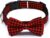 Imikoko Dog Collar with Bow Tie, Soft Cotton Pet Collar with Buckle & D Ring, Strong and Durable Quick Release Red Black Plaid Dog Collar with Detachable Bow Tie for Small Medium Large Dogs Cats