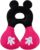 Inchant Baby Head Neck Support, Infant Comfortable Stroller Head Support Travel Car seat Pillow (Black & Rose)