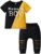 Infant Baby Boy Summer Clothes Letters Printed Short Sleeve T-Shirt Tops Pants 2pcs Outfits Set