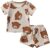 Infant Baby Boys Short Summer Outfit Toddler Bear Print T-Shirt Drawstring Shorts 2PCS Clothes Set