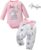 Infant Baby Girl Clothes Newborn Elephant Baby Print Outfits Long Sleeve Romper Pants Headband Set