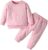 Infant Baby Girl Clothes Set Solid Color Long Sleeve Sweatshirt Pants Autumn Winter 2Pcs Outfits