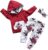 Infant Baby Girls Clothes Long Sleeve Pullover Sweatshirt Floral Pants Headband Hoodie with Pocket 3pcs Outfits Set