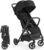 Inglesina Quid Baby Stroller – Lightweight at 13 lbs, Travel-Friendly, Ultra-Compact & Folding – Fits in Airplane Cabin & Overhead – for Toddlers from 3 Months to 50 lbs – Large Canopy, Onyx Black