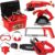 JOYIN 9Pcs Kids Tool Set, Pretend Play Toddler Tool Toys with Construction Worker Box & Electronic Drill Chainsaw Toy