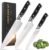 Japanese Chefs Knife Set, 8″ Chef Knife & 7″ Santoku Knife & 5″ Utility Knife,High Carbon Stainless Steel Sharp Paring Kitchen Knife with Ergonomic Handle,Kitchen Gadgets for Women & Men with Gift Box