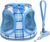 JdotMIN Step-in Plaid Dog Harness and Leash Set, for Small Dog and Cat Vest Harness No Pull, Escape Proof, for Walking Puppy and Kitten, for Travel and Car, Harnais Pour Chien (Blue, XS)