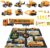 Jenilily Construction Vehicle Toy Car Set Play Mat,Truck Carrier,Forklift,Bulldozer,Excavator,Mixer,Dump Truck, Alloy Metal Car Toys for 3 4 5 6 Years Old Toddlers Kids Boys