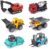 Joyfia Construction Vehicles Toys, 6 Mini Engineering Car Toys Set for Boys Girls Toddlers Birthday Age 3+, Kids Bulldozer Excavator Forklift Toys Cake Decorations Party Favors