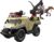 Jurassic World Dominion Capture and Crush Truck with Velociraptor Dinosaur Figure, Toy Vehicle with Tranquilizer, Crane and 2 Breakaways, Gift with Physical and Digital Play