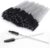 KELYDI 60 PCS Disposable Eyelash Brushes Eyebrow Castor Oil Brush Mascara Wands Cosmetic Makeup Tools (Black)