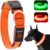 KOSKILL Light Up Dog Collar at Night, Led Dog Collar Adjustable, Lighted Dog Collar Rechargeable Waterproof, Dog Lights for Night Walking, Glow in The Dark Dog Collars Light for Medium Large Dogs (L, Orange)