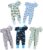 KaWaii Baby Cotton Bodysuits Sleepers, Sleep and Play Pyjamas, Long Sleeve, 2-Way Zipper, 100% Cotton – Pack of 5