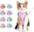 KeeKit Cat Harness and Leash Set, No Pull Adjustable Pet Harness for Walking, Reflective Puppy Harness with Padded Vest, Suitable for Hairless Cats, Persian Cats, Teddy (Pink,XXS)