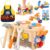 Kids Tool Set Construction Toys for 3 4 5 Year Old Boys Girls Toddler Tool Set Montessori Stem Toys for Kids 3-5 Wooden Toys Toddlers Tool Box Gifts for 3 4 5 Year Old Boys Girls Outils Enfant