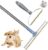 Kopration Pet Hair Remover Bundle-Ajustable Longth Large Carpet Rake&Portable Carpet Scraper Clothes Fuzz Rollers Hairball Shaver Brush for Carpets, Car Mat, Couch, Pet Bed, Furniture & Rug