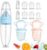 LEADSTAR Baby Fruit Feeder Fresh Food Feeder, Infant Fruit Pacifier Teething Toy Teether, Includes 3 Different Sized Silicone Pouches for Newborn