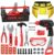 LOYO Kids Tool Set – Pretend Play Construction Tool Toys Kit with Tool Box Including Electric Drill Tool Belt Gifts for 3 4 5 6 7 Years Old Toddler Boys