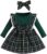 LUJENGEFA Newborn Baby Girl Outfits Set Long Sleeve Romper Dress Plaid Jumpsuit Bodysuit+Headband Cute Xmas Infant Clothes