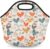 Lakiniss Neoprene Lunch Bag Romantic Hearts Paper Clouds Birds Reusable Tote Bags Cooler Thermal Meal Tote Kit Waterproof Food Carrying Lunch Handbag for Women Men Adult Work Gifts Picnic