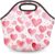 Lakiniss Neoprene Lunch Bag Valentine’s Day Love Watercolour Reusable Tote Bags Cooler Thermal Meal Tote Kit Waterproof Food Carrying Lunch Handbag for Women Men Adult Work Gifts Picnic