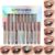 Langmanni 10PCS Liquid Eyeshadow, Shimmer Glitter Liquid Eye Shadow Set Waterproof Long Lasting Metals Sparkling Eyes Makeup Liquid Eyeshadow for Party Wedding Festival or Daily Makeup