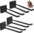 Large Garage Wall Hooks Load Up to 100lbs,4PCS Heavy Duty Garden Tool Organizer,Wall Mounted Shovel Holder,Folding Chair Rack,Ladder Hanger,Ski Rack,Garage Storage and Organization(Black,12.4”)