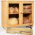 LuvURkitchen Large Bread Box for Kitchen countertop, Cutting Board, and Stainless Steel Bread Knife. Fully Adjustable shelf; bread storage container, wooden bread box, bread container, bread box large