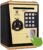 Lyght Mini ATM Savings Bank for Real Money, Electronic Voice Piggy Banks, Fingerprint Password, Kids Safe Box, Cool Stuff Gift for Boys and Girls Pink (Golden)