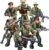 MEIEST 6 PCS Mini WWII Soldier Military Action Figures, Army Model Building Block Toy with Multiple Military Weapons Accessories,Party Favors Set for Kid (British Army)