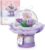 MEIEST Flower Building Blocks Set with Dust-Proof Dome,Simulation Bouquet for Valentine’s Day,Bonsai Building Bricks Toys,Home Decor (Tulip)