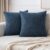 MIULEE Throw Pillow Covers Soft Corduroy Decorative Set of 2 Boho Striped Pillow Covers Pillowcases Farmhouse Home Decor for Couch Bed Sofa Living Room 20×20 Inch Blue