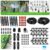 MIXC 226FT Greenhouse Micro Drip Irrigation Kit Automatic Irrigation System Patio Misting Plant Watering System with 1/4 inch 1/2 inch Blank Distribution Tubing Hose Adjustable Nozzle Emitters Sprinkler Barbed Fittings