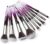 Makeup Brushes Crystal Handle Set, Tenmon 10 PCS Crystal Transparent Handle Kabuki Powder Foundation Brush Concealer Eye Shadow Eyeliner Eyebrow Brush (Purple)