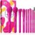 Makeup Brushes, EIGSHOW Premium Synthetic Makeup Brushes Set for Foundation Powder Blush Eye Shadows (Vegan 10pcs Magenta)