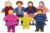 Melissa & Doug 7-Piece Poseable Wooden Doll Family for Dollhouse (5-10 cm each) | Dollhouse People, Family Figures For Dollhouse For Kids Ages 3+