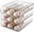 MesRosa Large Capacity Egg Holder,Automatically Rolling Egg Storage Container for Refrigerator,Egg Organizer for Fridge with Lid,Clear Plastic Egg Dispenser,Egg Tray & Box -3 Layer