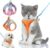 Miaomitun Cat Harness and Leash, Leash Set for Walking Cat and Small Dog，Adjustable, Reflective Strap, Breathable, Lightweight Soft Vest Harness and Leash for Kitten (Orange, XS)