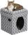 Midwest Homes for Pets 137-GYG Cat Cube, Cozy Cat House/Cat Condo, Gray Single Story, Small