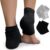 Moisturizing Heel Socks, 2 Pairs Gel Toeless Socks, Open Toe Socks, Vented Gel Spa Sleeves to Heal and Treat Dry Cracked Heels Treatment Soften Repair (Black & Gray)