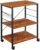 Mr IRONSTONE Kitchen Cart 3-Tier Kitchen Baker’s Rack Utility Microwave Oven Stand Storage Rolling Workstation with 10 Hooks for Living Room (Vintage)