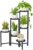 Msoesticc.dl 6 Tier Metal Plant Stand Tall Indoor Outdoor, Foldable Corner Plant Shelf for Multiple Plants, Tiered Flower Pot Stand Display Rack for Corner Balcony Garden Patio Living Room (Black)