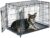 New World 36″ Double Door Folding Metal Dog Crate, Includes Leak-Proof Plastic Tray; Dog Crate Measures 36L x 23W x 25H Inches, Fits Intermediate Dog Breeds