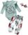 Newborn Baby Girl Outfits Clothes Preemie Infant Long Sleeve Romper Ruffle Floral Bow Pants Headband 3pcs Set