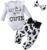 Newborn Baby Girls Clothes Outfit Infant Print Top Romper Pant Headband 3Pcs Clothing Set