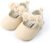 Newborn Baby Girls Mary Jane Flat Flower Shoes Soft Bottoms Anti-Slip Princess Shoes Wedding Dress Shoes First Walking Crib Shoes