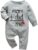 Newborn Infant Baby Boys Long Sleeve Rompers Jumpsuit Button Letter Print Solid Clothes Bodysuit