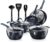 Nutrichef Nonstick Cookware Excilon Home Kitchen Ware Pots & Pan Set with Saucepan Frying Pans, Cooking Pots, Lids, Utensil PTFE/PFOA/PFOS Free, 11 Pc, Blue Diamond